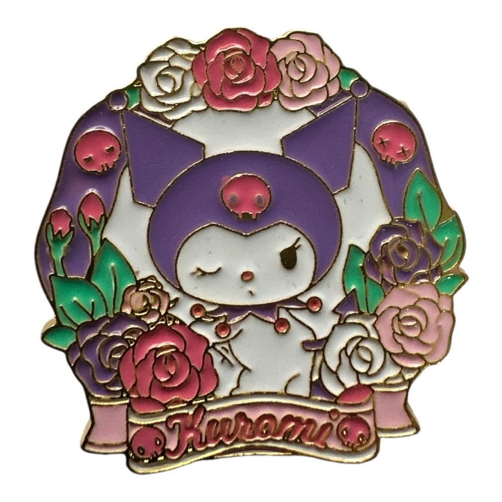 Sanrio Kuromi Enamel Pin Metal Brooch - Picture 4 of 4